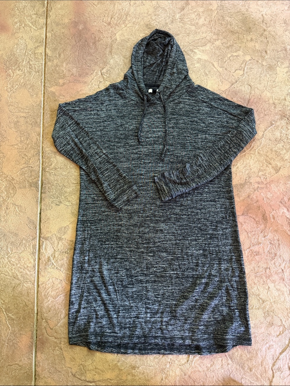 Women’s Lightweight Hooded Long-Sleeve dress- Charcoal